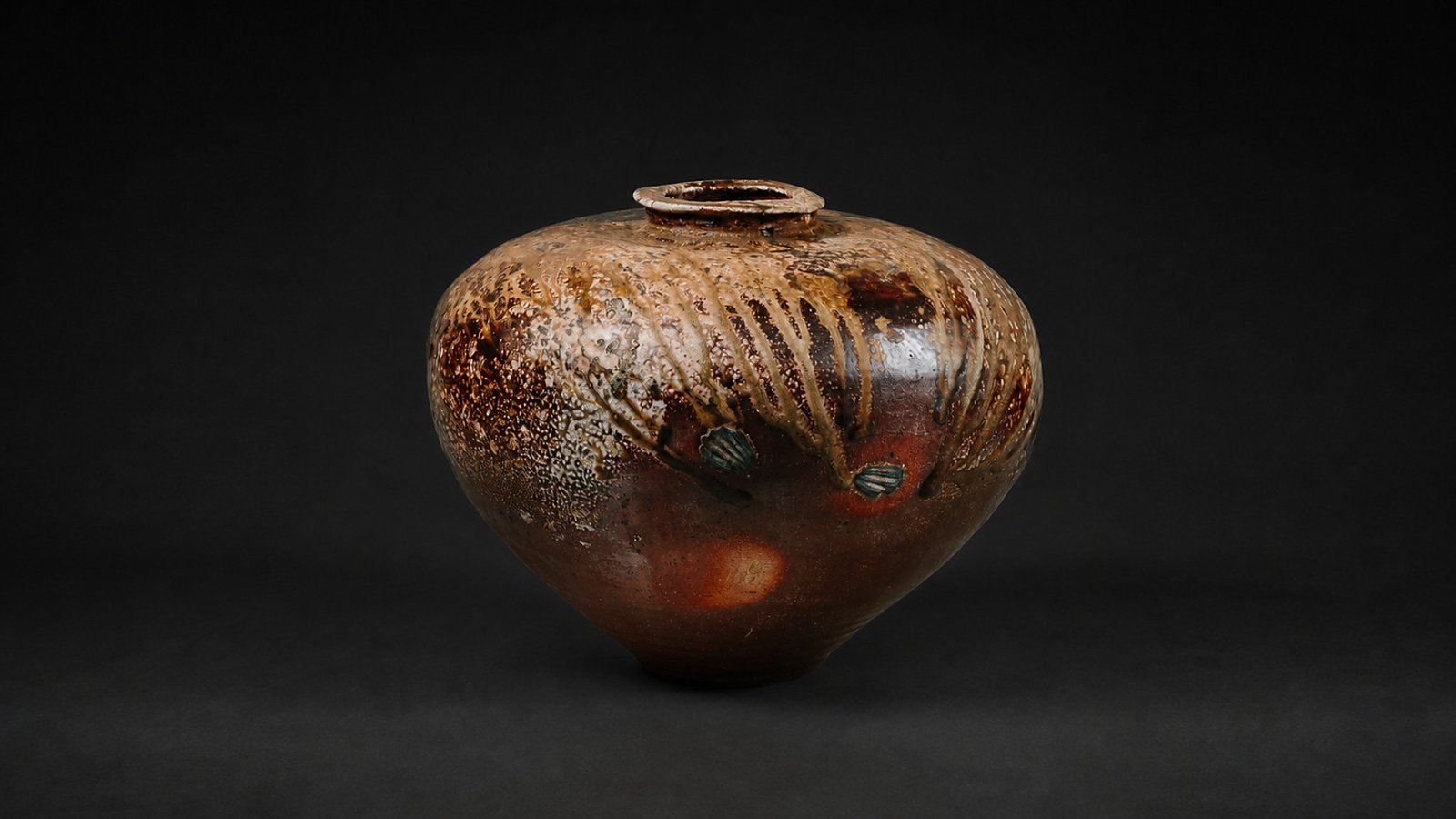 Burnished Autumn Jar