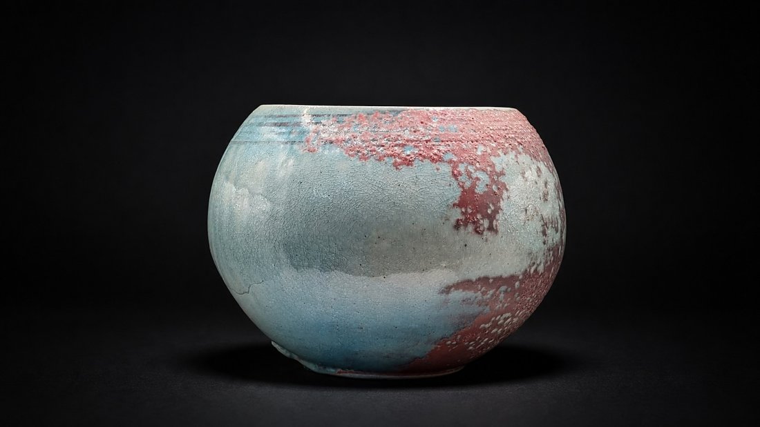Pale Blue and Rose Bowl
