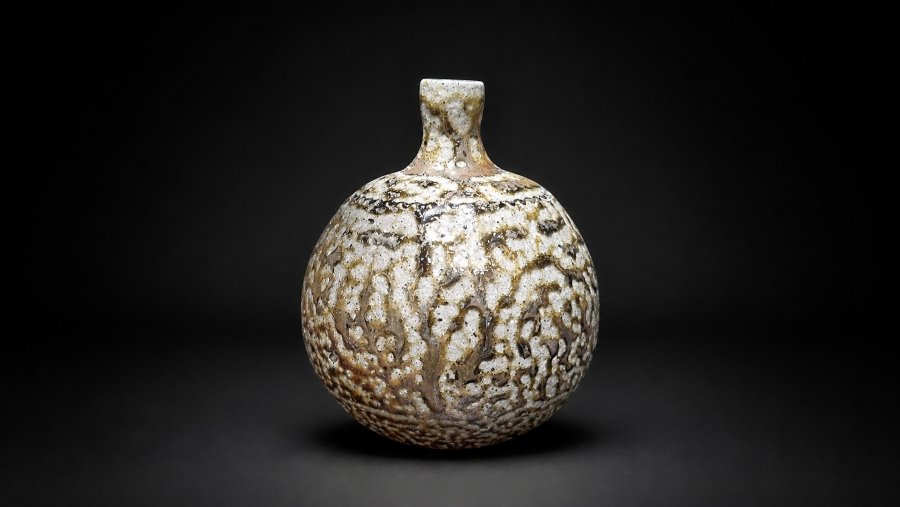 Round Cream Textured Bottle