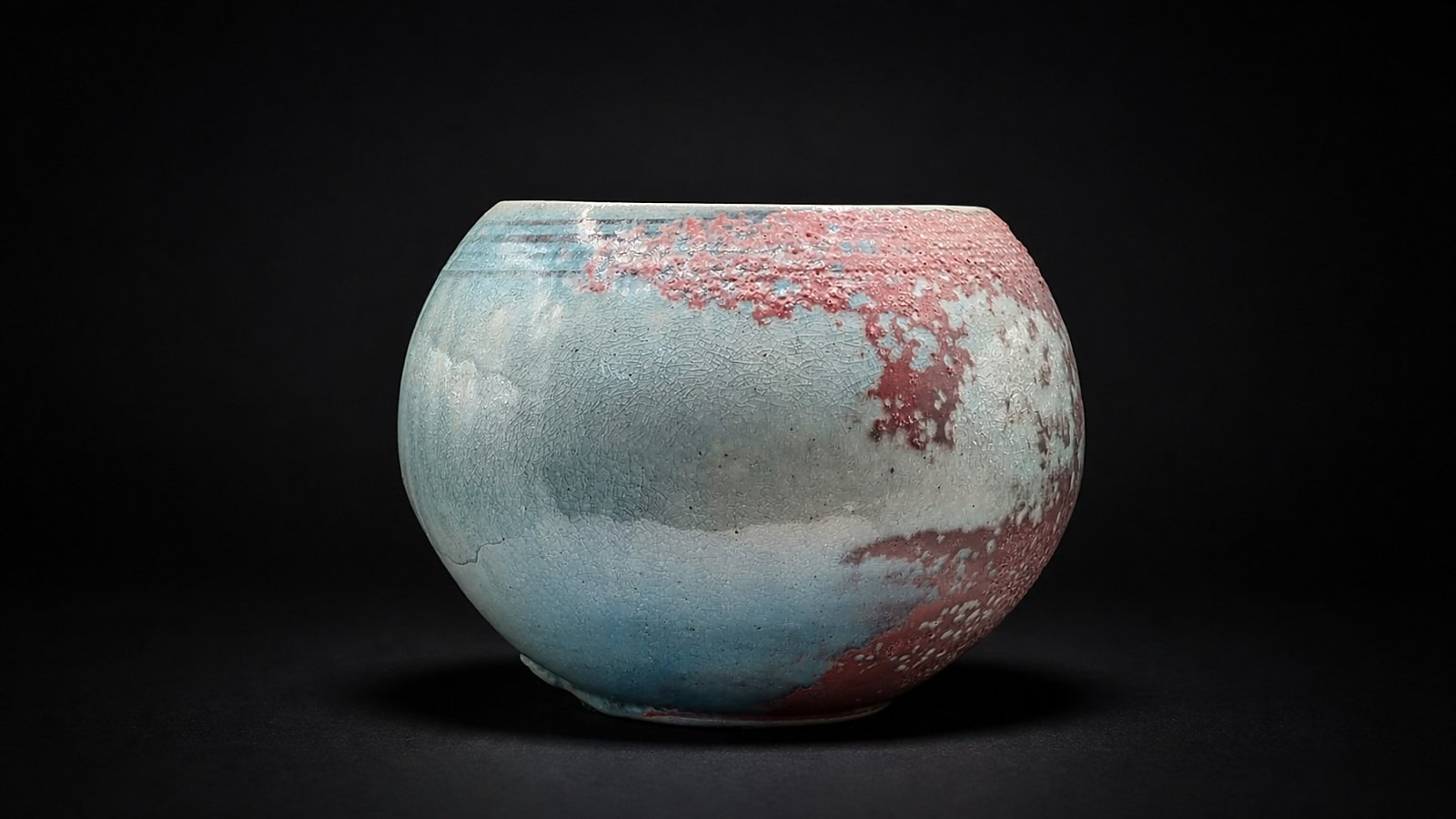 Pale Blue and Rose Bowl