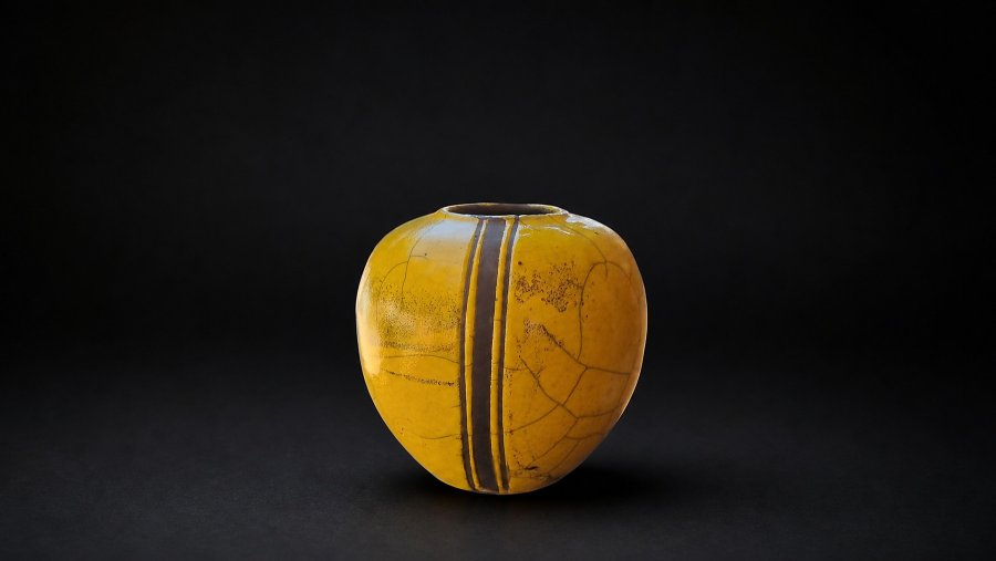 Golden Yellow Striped Vessel